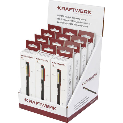 Display mit 12x LED Stiftlampe COB 300, wiederaufladbar 703.000.000-D12 - Hischier Auto AG