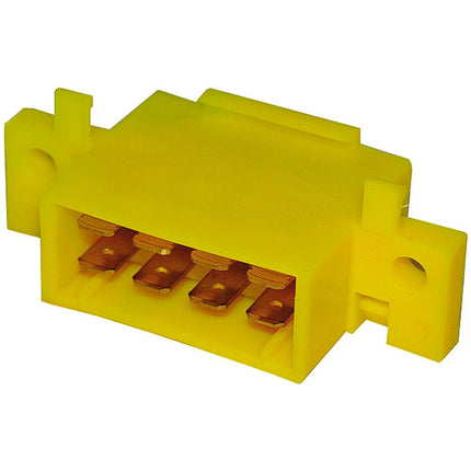 Flachsteck-Element 8-pol. gelb