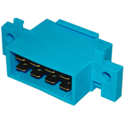 Flachsteck-Element 8-pol. blau