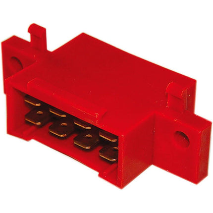 Flachsteck-Element 8-pol. rot