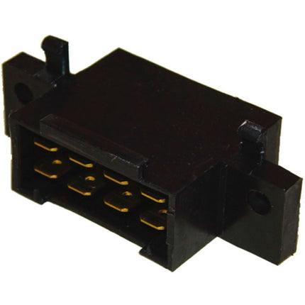 Flachsteck-Element 8-pol. schwarz