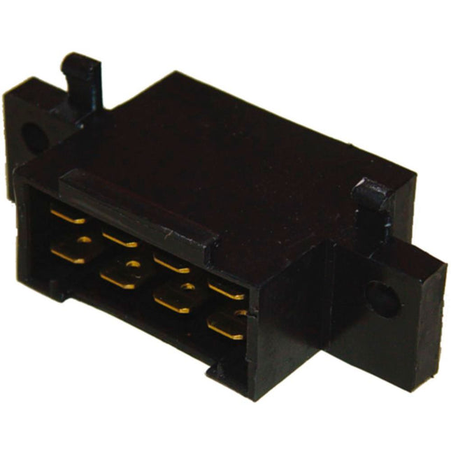 Flachsteck-Element 8-pol. schwarz 710006