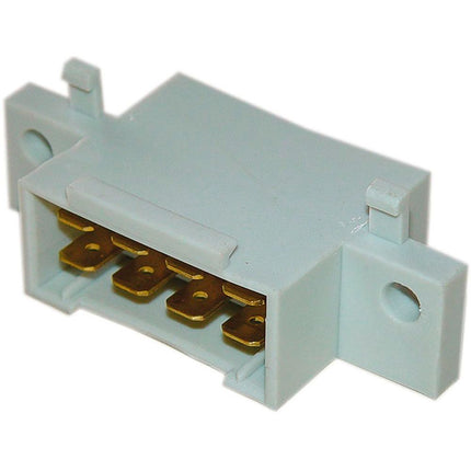 Flachsteck-Element 8-pol. grau