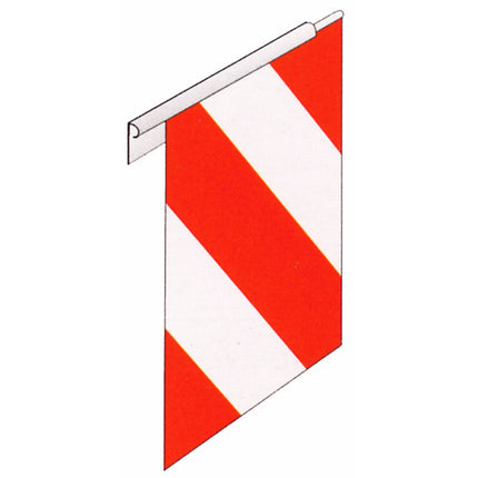 Fahne f. Hebebühne rt/ws Halter rechts