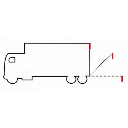 Fahne f. Hebebühne rt/ws Halter rechts