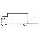 Fahne f. Hebebühne rt/ws Halter rechts 71010