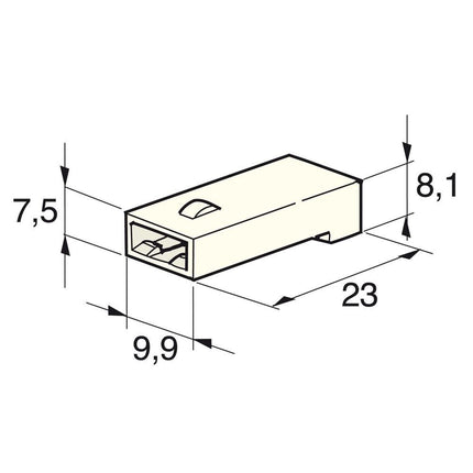 Flachsteckgehäuse 1-pol weiss. männl. 710160 - Hischier Auto AG