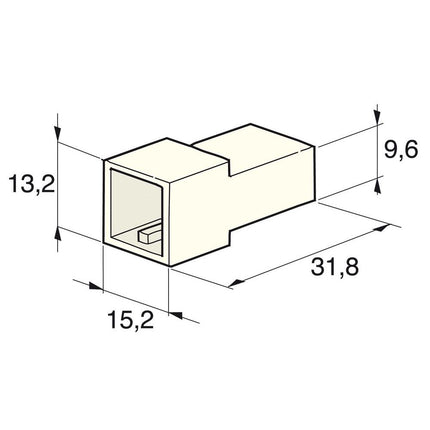 Flachsteckgehäuse 2-pol weibl. 710170 - Hischier Auto AG