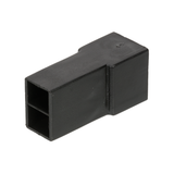 Flachsteckgehäuse schwarz 2-pol weibl. 710170sz