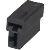 Flachsteckgehäuse T schwarz 2-pol. männl. 710200sz