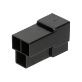 Flachsteckgehäuse schwarz 3-pol U weibl. 710210sz