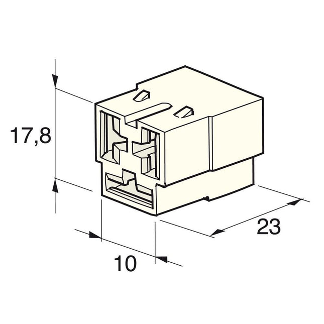 Flachsteckgehäuse 3-pol U männl. 710220 - Hischier Auto AG