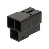 Flachsteckgehäuse schwarz 3-pol U männl. 710220sz