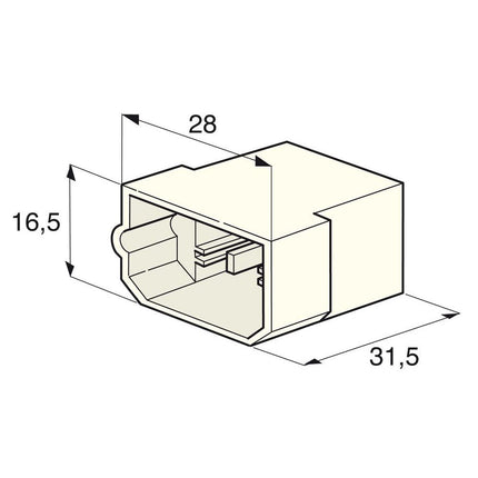 Flachsteckgehäuse 4-pol weibl. 710230 - Hischier Auto AG