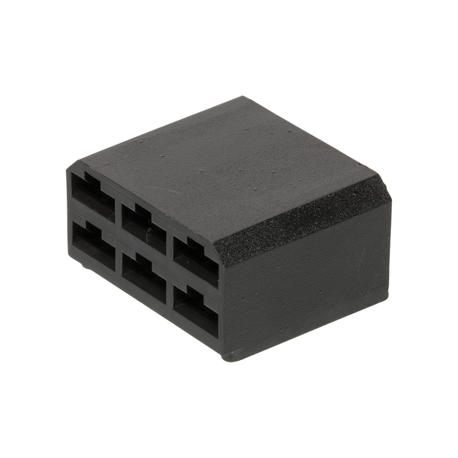 Flachsteckgehäuse schwarz 6-pol männl. 710260sz - Hischier Auto AG