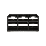 Flachsteckgehäuse schwarz 6-pol männl. 710260sz
