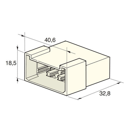 Flachsteckgehäuse 8-pol weibl. 710270 - Hischier Auto AG