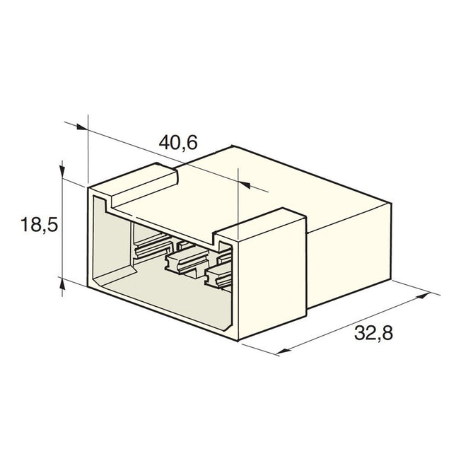 Flachsteckgehäuse 8-pol weibl. 710270 - Hischier Auto AG