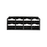 Flachsteckgehäuse schwarz 8-pol männl. 710280sz