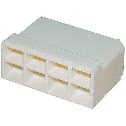 Kupplung für Flachsteckhülsen 8-p. weiss
