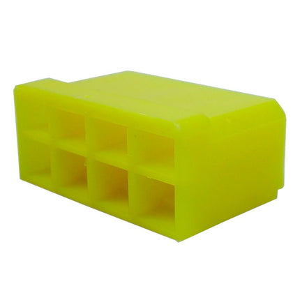 Kupplung für Flachsteckhülsen 8-p. gelb