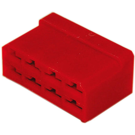 Kupplung für Flachsteckhülsen 8-p. rot