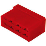 Kupplung für Flachsteckhülsen 8-p. rot 711005