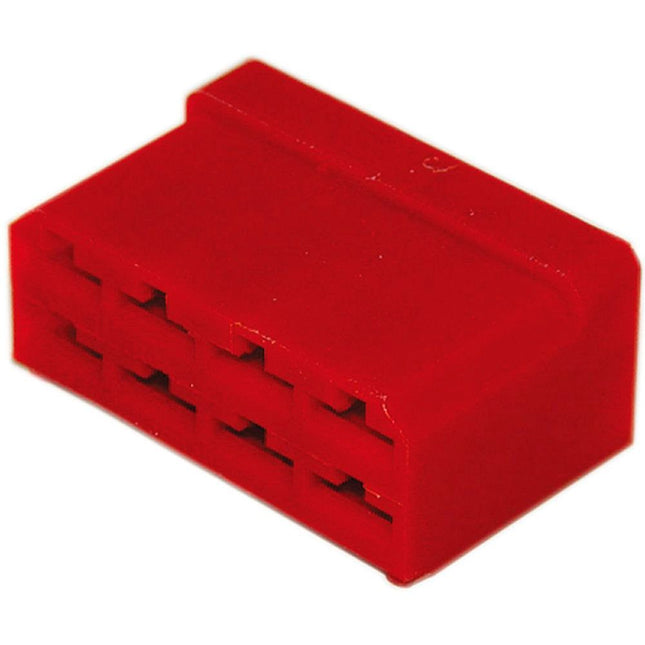 Kupplung für Flachsteckhülsen 8-p. rot 711005