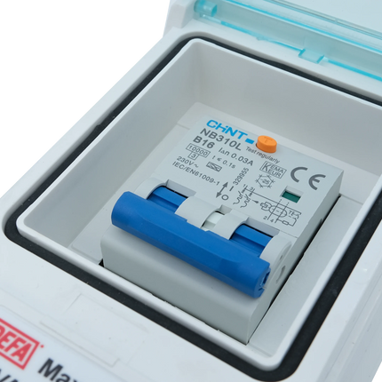 DEFA – EI-Zentrale Plug-in HP mit FI/LS, 30 mA, 16 A - 1 - Stück DEFA