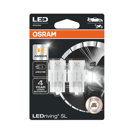 OSRAM - 2 x LED-Lampe W3x16d 12 V gelb