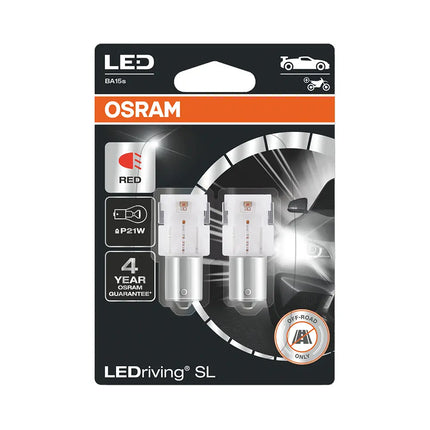 OSRAM - 2 Stk. LED-Lampen BA15s 12 V Red - 7506DRP - 1 - Stück Diverse