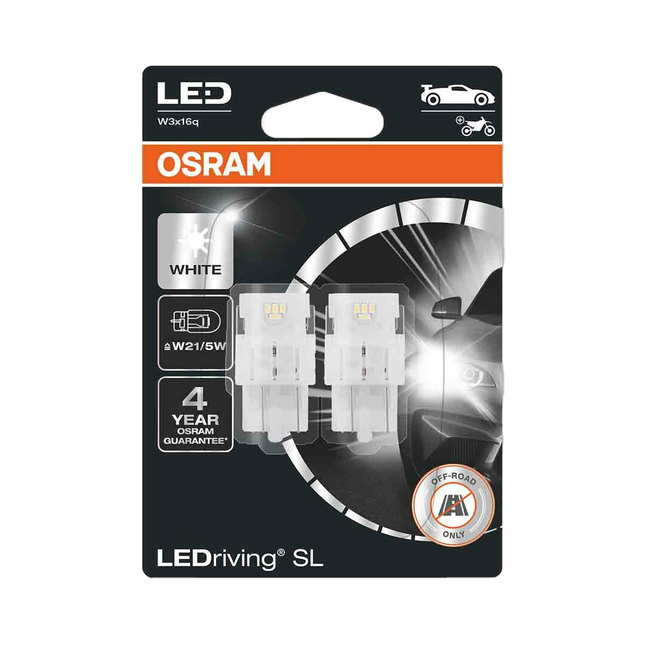 OSRAM - 2 x LED-Lampe W3x16q 12 V weiss 6’000 K