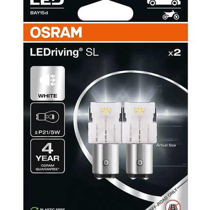 OSRAM - 2 x LED-Lampe BAY15d 12 V weiss 6’000 K - 7528DWP/2BL - 1 - Satz Diverse