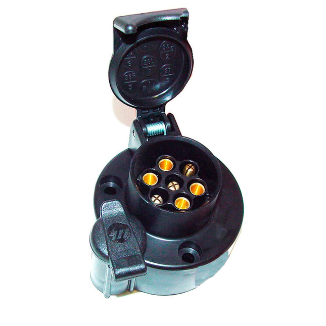 Anhängersteckdose 7-pol. mit Zusatzsteckdose