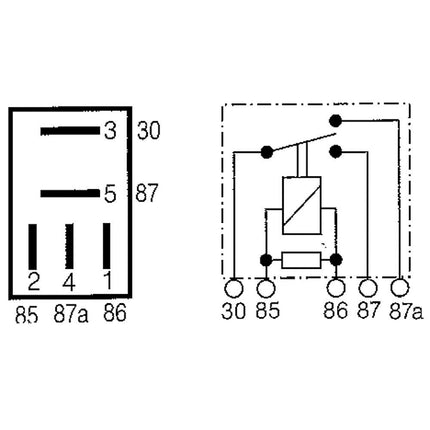 Micro-Relais Wechsler 24 V 20 / 15 A, mit Widerstand