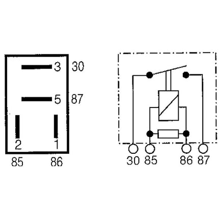 Micro-Relais 12 V 40 A, mit Widerstand