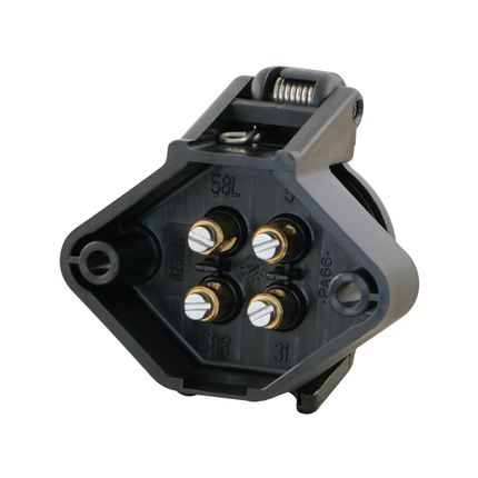 Anhänger-Steckdose 4-pol Kunststoff