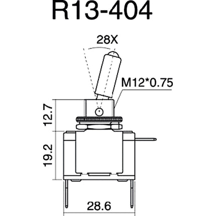 Kippschalter 12 V mit LED grün