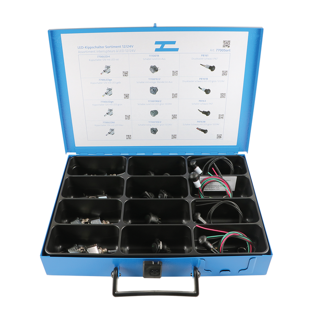 LED-Schalter und Taster Sortiment 12/24V