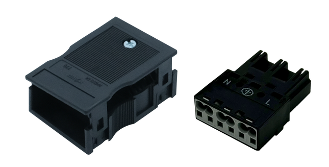 WAGO – WINSTA MIDI-Stecker mit Zugentlastungsgehäuse, 3-pol.