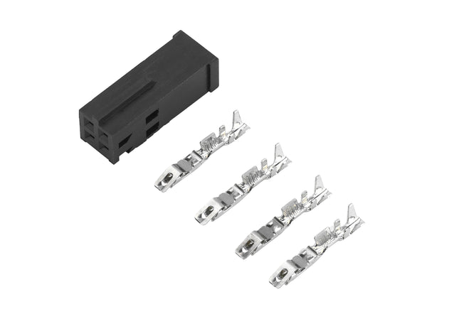 Kit Stecker 4-poliger Stecker mit 4 Flachfederkontakten, 0,1 ... 0,6 mm² -