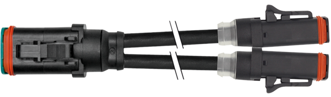 Kabel mit Ventilstecker MDCY06-4s / 2 x  MDC06-2s LED+Diode 1.5 m