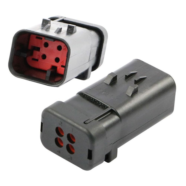 AMPSeal 16 - Stiftgehäuse 4-pol. Key A rot