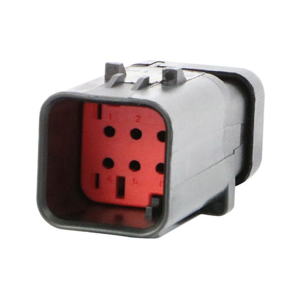 AMPSeal 16 - Stiftgehäuse 6-pol. Key A rot