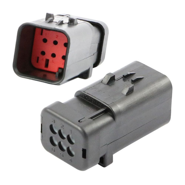 AMPSeal 16 - Stiftgehäuse 6-pol. Key A rot