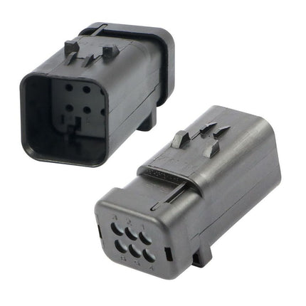 AMPSeal 16 - Stiftgehäuse 6-pol. Key B grau