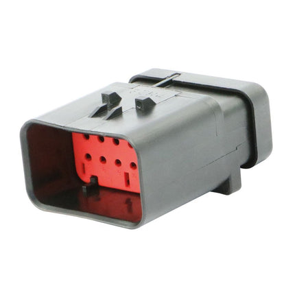 AMPSeal 16 - Stiftgehäuse 12-pol. Key A rot