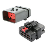 AMPSeal 16 - Stiftgehäuse 12-pol. Key A rot 776539/1