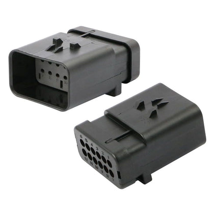 AMPSeal 16 - Stiftgehäuse 12-pol. Key B grau