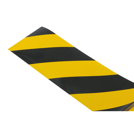 Reflektierklebeband links gelb/schwarz 100 mm